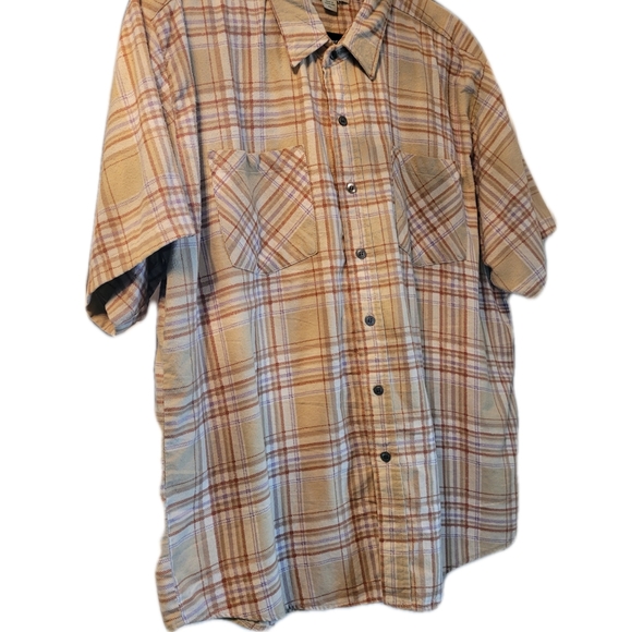 Haband Flannel Short-sleeve Button-down Men's Size XL Bei… - Picture 3 of 7